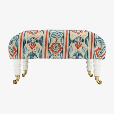 Amara MINDTHEGAP - Hudson Stool - Mediterraneo Ikat Linen