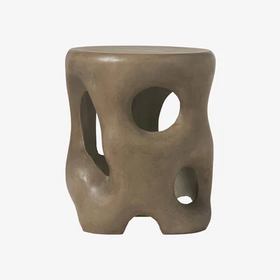 Amara Made Goods - Hyde Concrete Stool - Grey