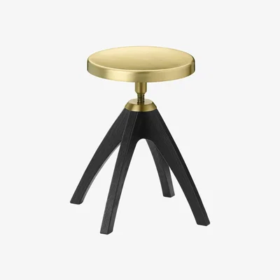 Amara GHIDINI 1961 - Leporello Junior Stool - Black/Gold