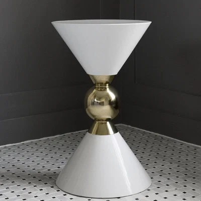 Amara Luxe - Hourglass Stool - White