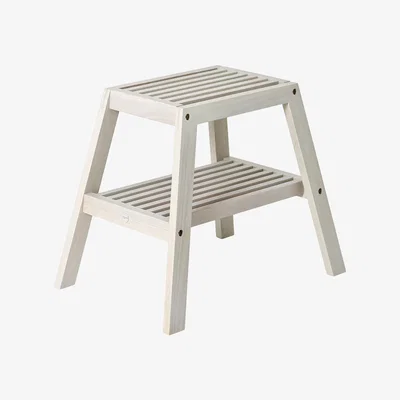 Amara Wireworks - Slatted Stool - Oyster Oak