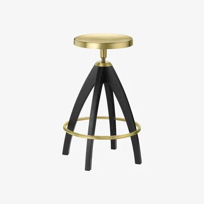 Amara GHIDINI 1961 - Leporello Senior Stool - Black/Gold