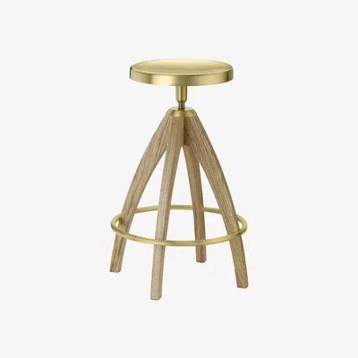 Amara GHIDINI 1961 - Leporello Senior Stool - Oak/Gold