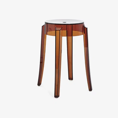 Amara Kartell - Charles Ghost Stool - Amber - 46cm