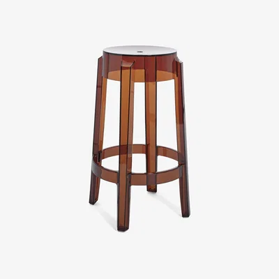 Amara Kartell - Charles Ghost Stool - Amber - 65cm