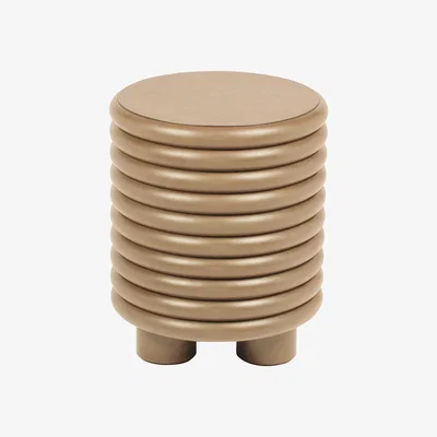 Amara Giobagnara - Scala Leather Stool - Caramel F51