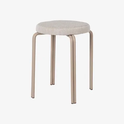 Amara Broste Copenhagen - Oda Textile Iron Stool - Warm Grey