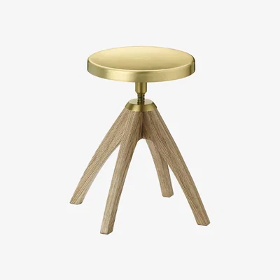 Amara GHIDINI 1961 - Leporello Junior Stool - Oak/Gold