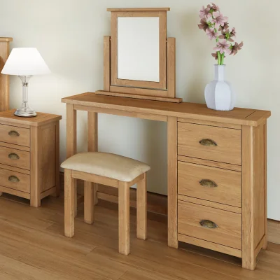 Arighi Bianchi Florence Dressing Table Stool, Oak