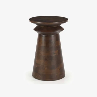 Barker and Stonehouse Arwen Accent Stool, Brown | Barker & Stonehouse
