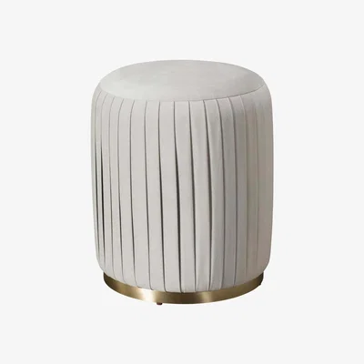 Barker and Stonehouse Lucia Velvet Pleated Ottoman