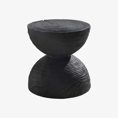 Barker and Stonehouse Riva 1920 Clessidra Wooden Stool, Vulcano