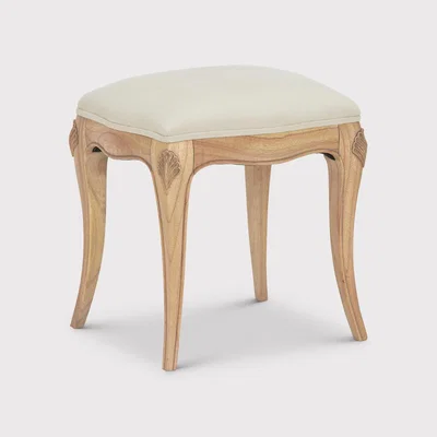 Barker and Stonehouse Lille Upholstered Stool, Brown | Barker & Stonehouse