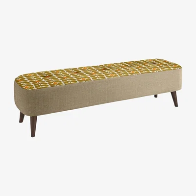 Barker and Stonehouse Orla Kiely Donegal Large Stool, Neutral Fabric | Barker & Stonehouse