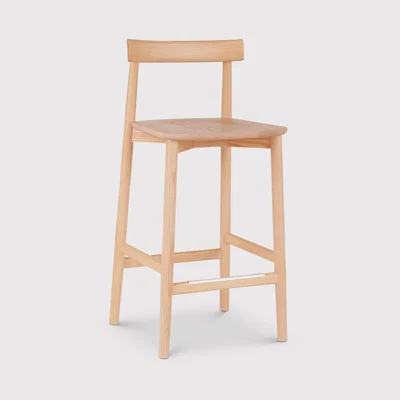Barker and Stonehouse L.Ercolani Lara Counter Stool With Back 65cm, Brown | Barker & Stonehouse