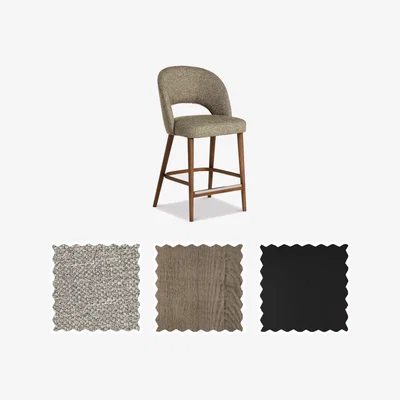 Barker and Stonehouse Beck Counter Stool, White Fabric | Barker & Stonehouse