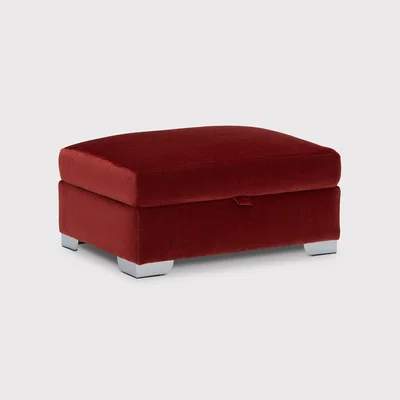 Barker and Stonehouse Fontella Large Storage Stool, Red Fabric | Barker & Stonehouse