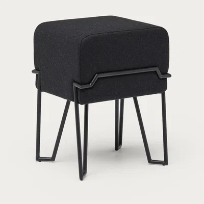 Bombinate.com Black Felt Bokk - The Small Stool That Strikes Gold