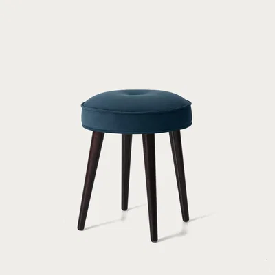 Bombinate.com Teal Model 00 Velvet Stool