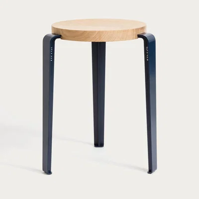 Bombinate.com Oak/Mineral Blue Lou Stool
