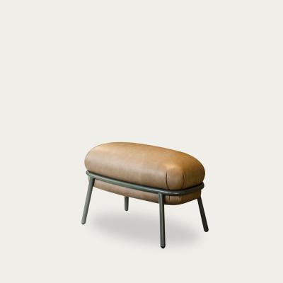 Bombinate.com Brown Leather Grasso Footstool