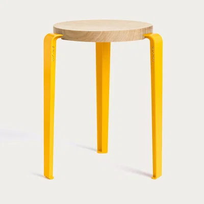 Bombinate.com Oak/Sunflower Yellow Lou Stool