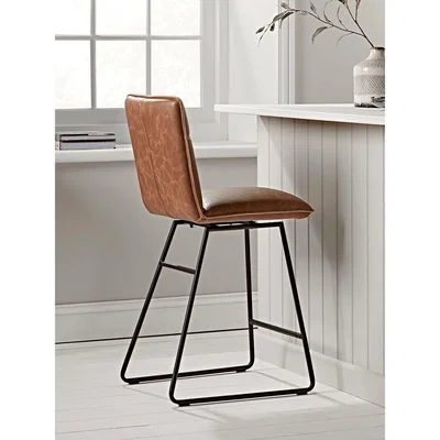 Cox and Cox Alden Twist Counter Stool - Tan