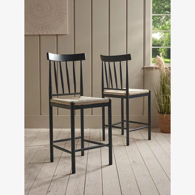 Cox and Cox Two Reims Counter Stool - Ink