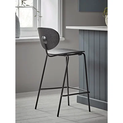 Cox and Cox High Back Counter Stool - Black