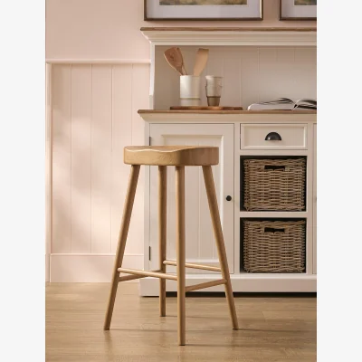 Cox and Cox Weathered Oak Counter Stool