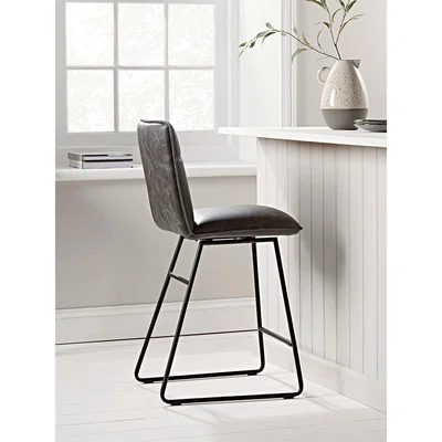 Cox and Cox Alden Twist Counter Stool - Grey
