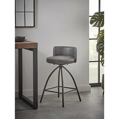 Cox and Cox Cass Twist Counter Stool - Grey