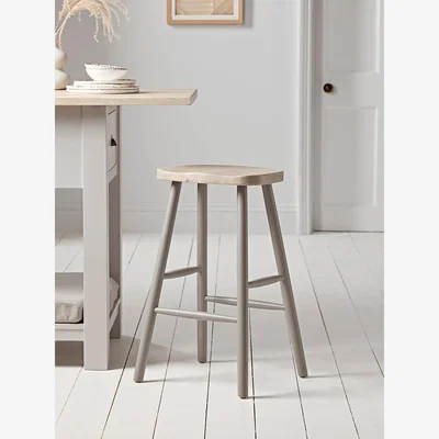 Cox and Cox Grey & Limewashed Counter Stool