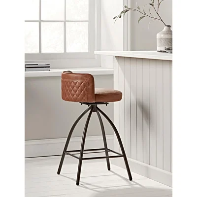 Cox and Cox Cass Twist Counter Stool - Tan