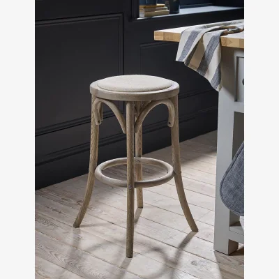Cox and Cox Round Oak Counter Stool