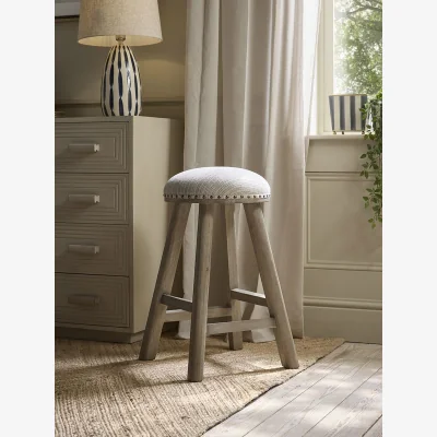 Cox and Cox French Blue Striped Stool