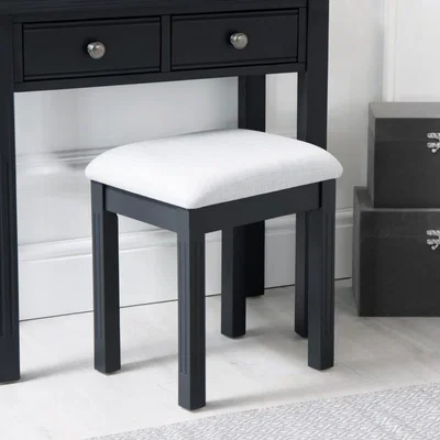 Chiltern Oak Furniture Banbury Midnight Grey Painted Stool