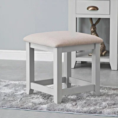 Chiltern Oak Furniture Hampshire Grey Painted Oak Dressing Stool