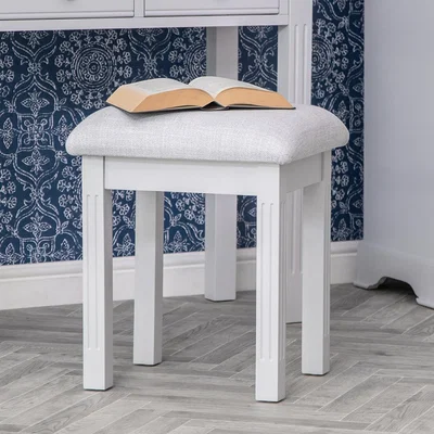 Chiltern Oak Furniture Banbury Grey Painted Stool