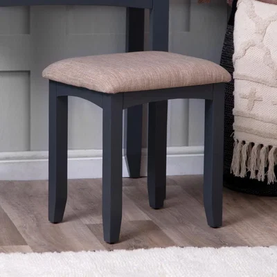 Chiltern Oak Furniture Gloucester Midnight Grey Painted Dressing Stool