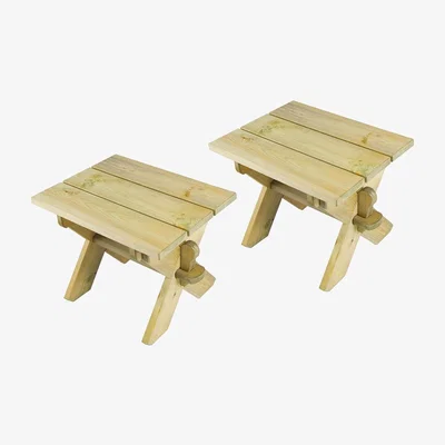 Cuckooland Alexander Rose Pair of Pine Stools