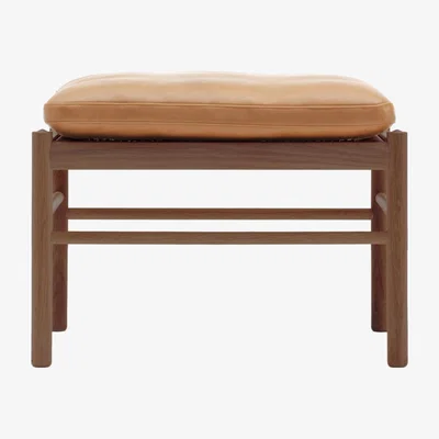The Conran Shop OW149-F Colonial Stool Walnut & Leather