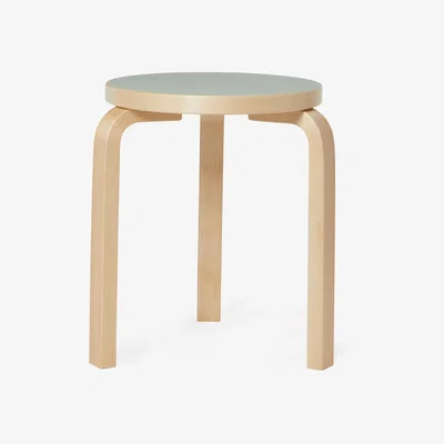 The Conran Shop Exclusive Stool 60 in Pistachio Linoleum & Natural Lacquered Birch