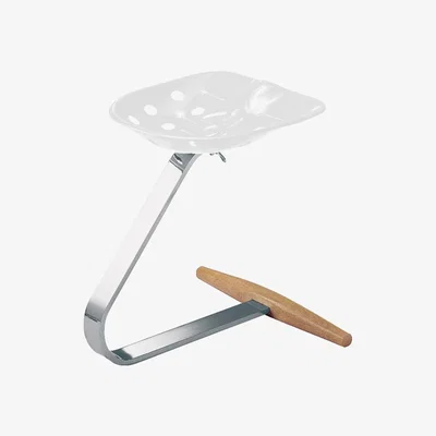 The Conran Shop Mezzadro Stool Chrome & White