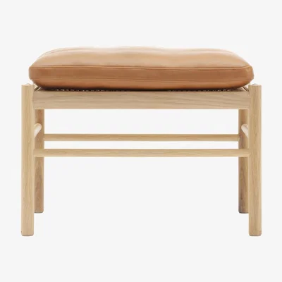 The Conran Shop OW149-F Colonial Stool Oak & Leather