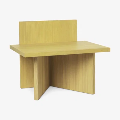 The Conran Shop Oblique Stool in Yellow Stained Ash
