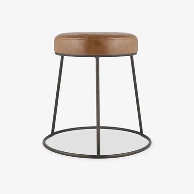 Cult Furniture Austen Low Stool, Vintage Tan & Rustic