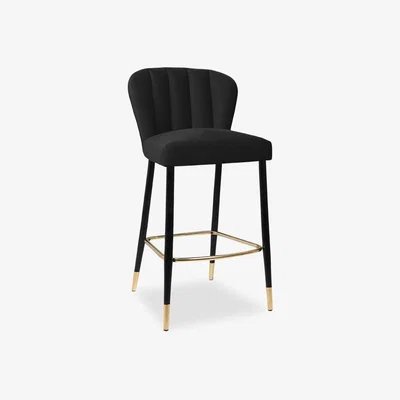 Cult Furniture Tribeca Kitchen Stool, Black Velvet