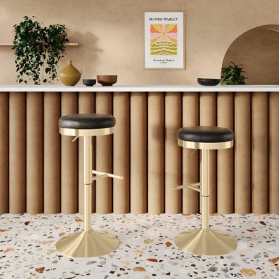 Cult Furniture Romy Adjustable Stool, Vintage Black