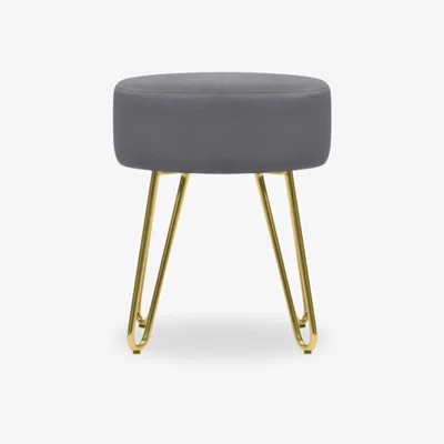 Cult Furniture Alexa Low Stool, Grey Velvet